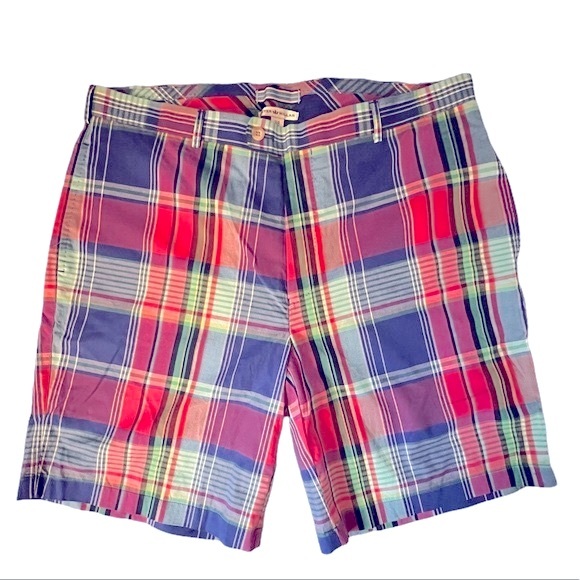 Peter Millar Other - NWOT Peter Millar Men's Plaid Madras 100% Cotton Flat Front Bermuda Shor…